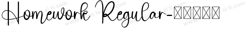Homework Regular字体转换